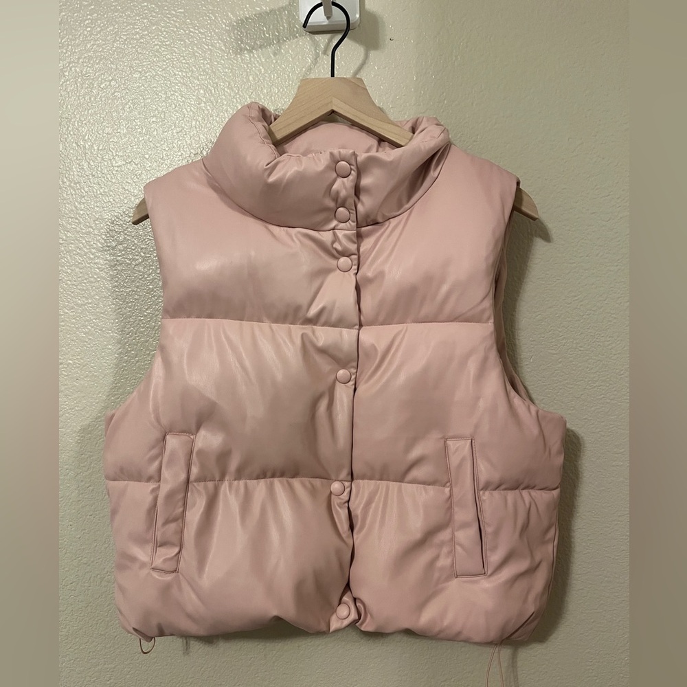 Love Tree Blush Pink Puffer Vest